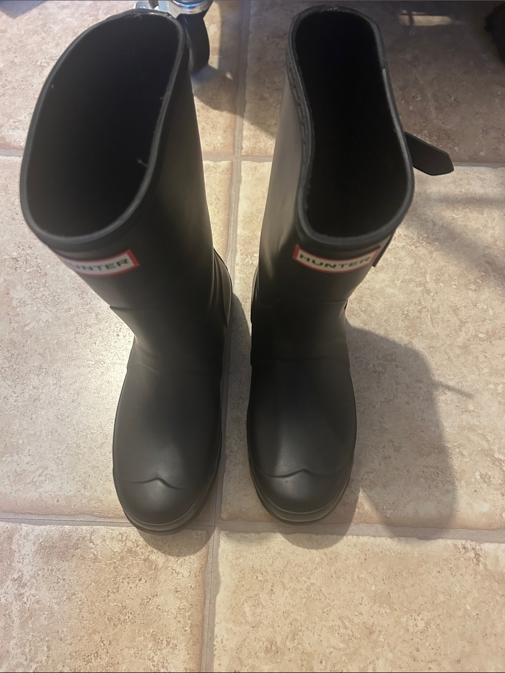 Hunter Black Mid-Calf Waterproof Rain Boots